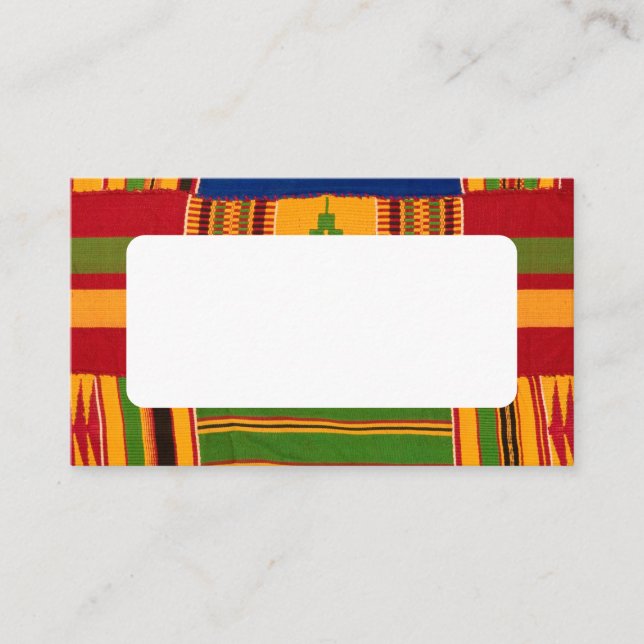Tarjeta De Mesa Estampa Africana (Anverso)