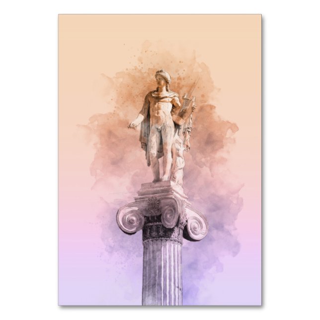 Tarjeta De Mesa Estatua griega clásica del número de la mesa del A (Anverso)
