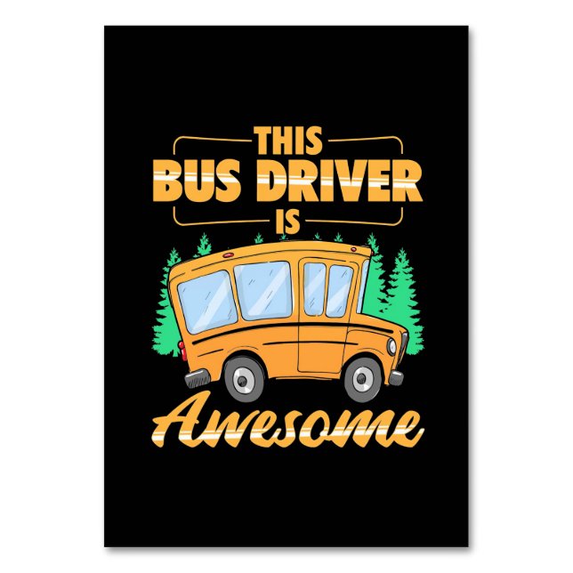 Tarjeta De Mesa Este Conductor De Autobús Es Increíble (Anverso)