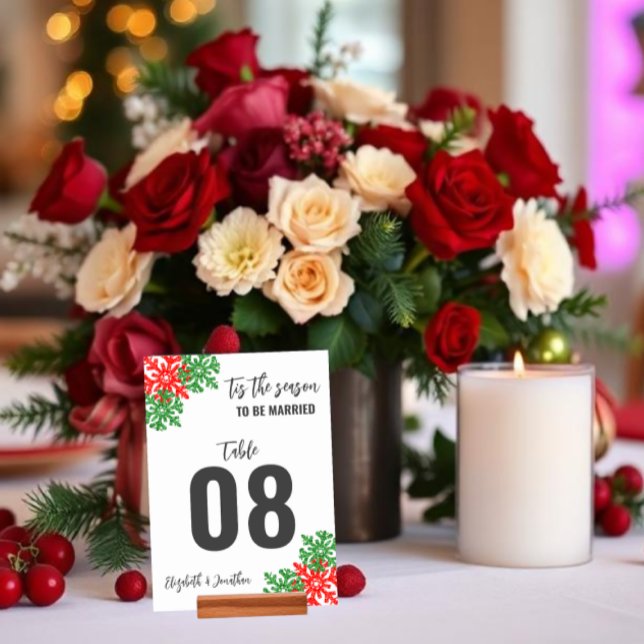 Tarjeta De Mesa Este Es El Boda De Los Navidades De Temporada (Subido por el creador)