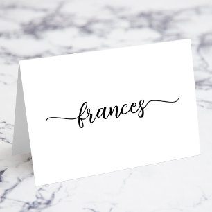 Tarjeta De Mesa Estilo de pincel moderno Guión Nombre Cartas de lu