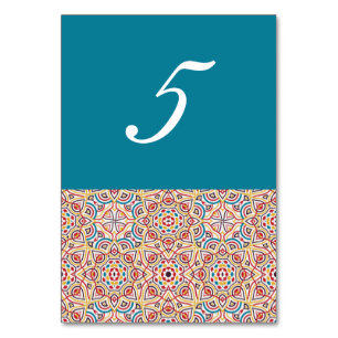 Tarjeta De Mesa Estilo geométrico parquear Boda metálico de cobre