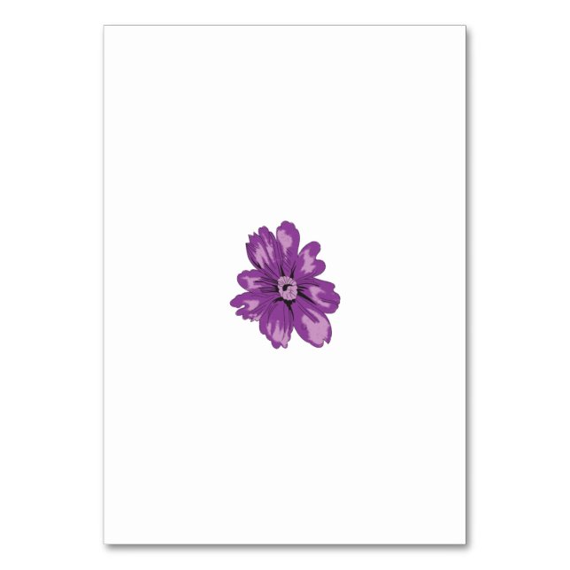 Tarjeta De Mesa Estilo Giratorio, berenjena ligera, cedro blanquea (Anverso)