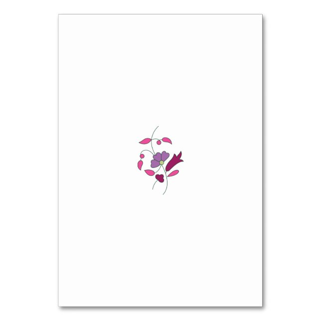 Tarjeta De Mesa Estilo Ndrrmc, Púrpura Suave, Jazzberry Jam (Anverso)
