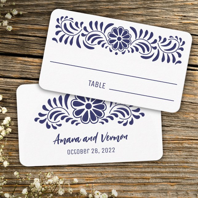 Tarjeta De Mesa Estilo talavero mexicano (Subido por el creador)