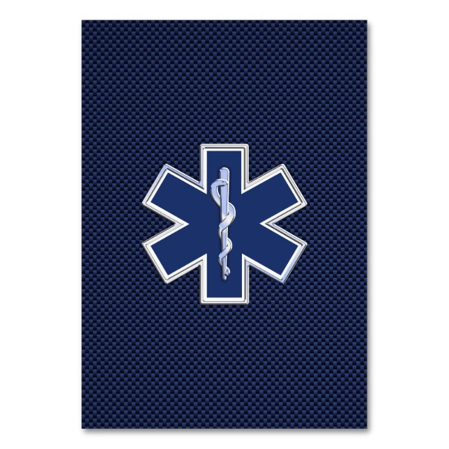 Tarjeta De Mesa Estrella de la vida Servicios médicos de emergenci (Anverso)