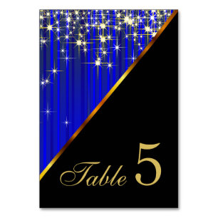 Tarjeta De Mesa Estrellas azules brillantes