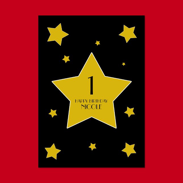 Tarjeta De Mesa Estrellas de películas de la fiesta de cumpleaños  (Subido por el creador)