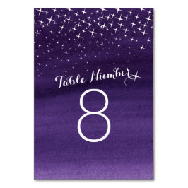 Tarjeta De Mesa Estrellas pintadas números de tabla de Boda de cie