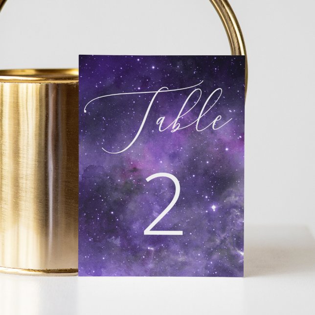 Tarjeta De Mesa Estrellas universales. Boda de guión nocturno de e (Subido por el creador)