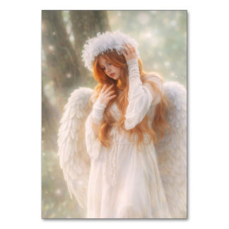 Tarjeta De Mesa Ethereal Angel in the Forest