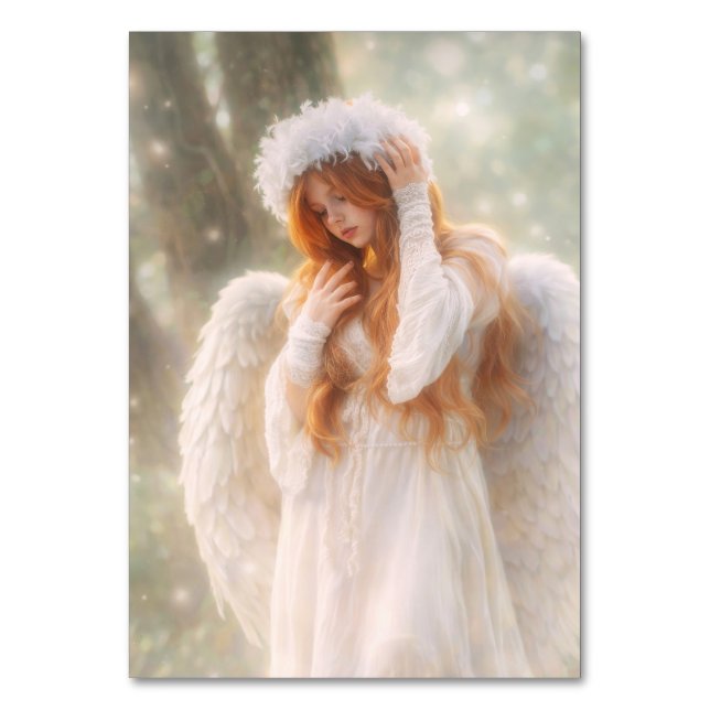 Tarjeta De Mesa Ethereal Angel in the Forest (Anverso)