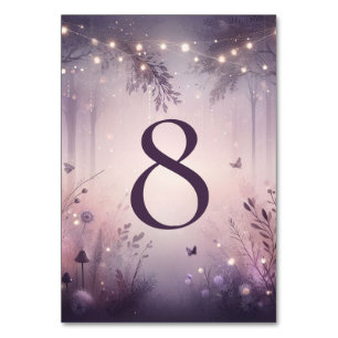 Tarjeta De Mesa Ethereal Fairy Lights Forest Boda