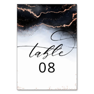 Tarjeta De Mesa Ethereal Mist Ombre Dusty Blue Watercolor Boda