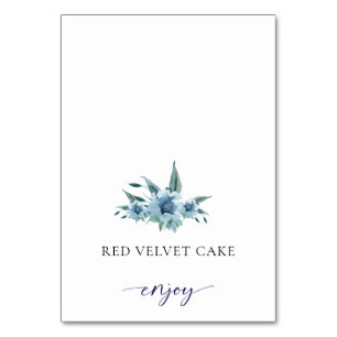 Tarjeta De Mesa Etiqueta de comida con sabor Boda Buffet Floral az