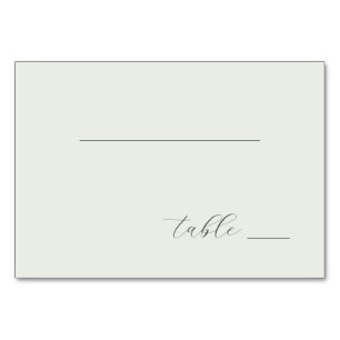 Tarjeta De Mesa Etiqueta de Mesa Blanca Minimalista