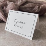 Tarjeta De Mesa Etiquetas alimenticias minimalistas tipo bufé<br><div class="desc">Estas minimalistas etiquetas de tipo bufé son perfectas para un evento sencillo. El moderno diseño romántico presenta una tipografía clásica en blanco y negro, acompañada de una caligrafía rústica y elegante con un estilo de letra a mano vintage. Personalizable de cualquier color. Mantenga el diseño simple y elegante, tal como...</div>