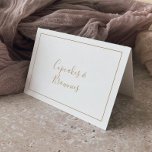 Tarjeta De Mesa Etiquetas de comida bufé de oro minimalistas<br><div class="desc">Estas minimalistas etiquetas con bufés dorados son perfectas para un evento sencillo. El moderno diseño romántico presenta una tipografía clásica en oro y blanco, acompañada de una caligrafía rústica y elegante con un estilo de letra a mano vintage. Personalizable de cualquier color. Mantenga el diseño simple y elegante, tal como...</div>