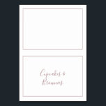 Tarjeta De Mesa Etiquetas de comida tipo bufé de oro Rosa minimali<br><div class="desc">Estos minimalistas bufés de rosa dorado son perfectos para un evento sencillo. El moderno diseño romántico presenta una tipografía clásica de oro rosa y blanco, acompañada de una caligrafía rústica y elegante con un estilo de letra a mano vintage. Personalizable de cualquier color. Mantenga el diseño simple y elegante, tal...</div>