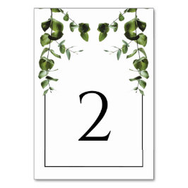 Tarjeta De Mesa Eucalipto ruso deja Boda