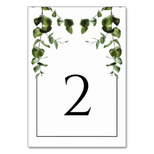 Tarjeta De Mesa Eucalipto ruso deja Boda