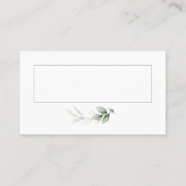 Tarjeta De Mesa Eucalipto verde y dorado guardar la fecha de la bo