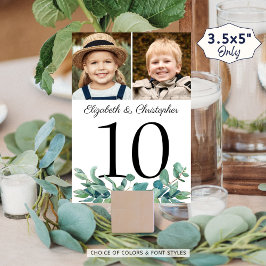 Tarjeta De Mesa Eucalyptus 2 Boda fotográfico Número de tabla Rótu