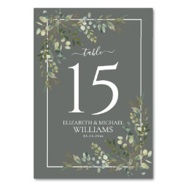 Tarjeta De Mesa Eucalyptus Boda Verde Salto Botánico