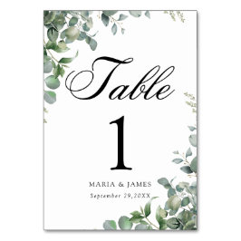 Tarjeta De Mesa Eucalyptus deja Boda