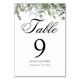 Tarjeta De Mesa Eucalyptus deja Boda