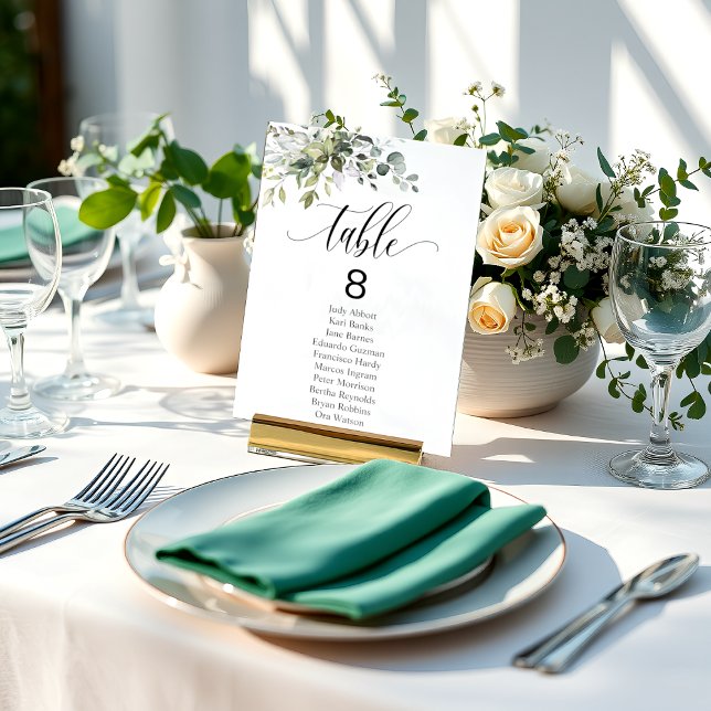 Tarjeta De Mesa Eucalyptus Deja La Tabla De Asientos Para Eventos  (Subido por el creador)