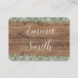 Tarjeta De Mesa Eucalyptus Dusty Rose Place Cards | Greenery