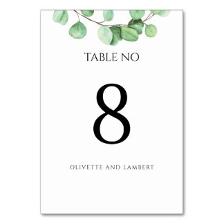 Tarjeta De Mesa Eucalyptus Greenery Botánico