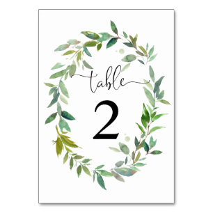 Tarjeta De Mesa Eucalyptus Greenery Sage Green Wreath Boda