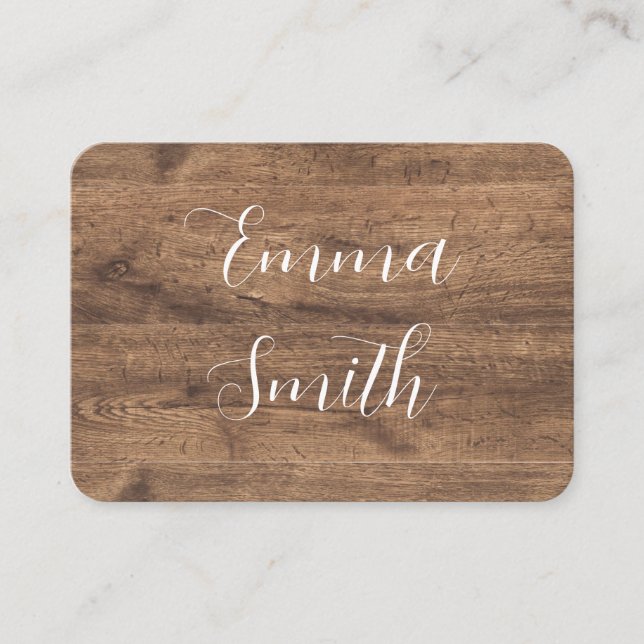 Tarjeta De Mesa Eucalyptus Greenery Wedding Place Card | Rustic (Anverso)