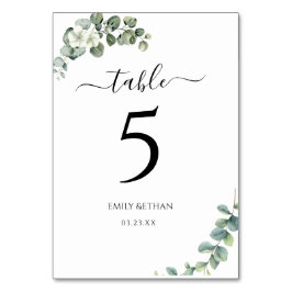 Tarjeta De Mesa Eucalyptus Rustic Greenery Boda