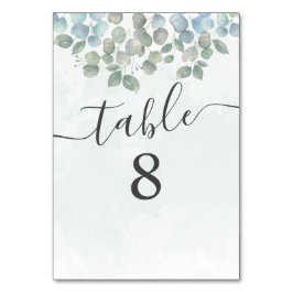 Tarjeta de mesa Eucalyptus Sage Green Boda