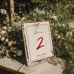 Tarjeta De Mesa Evento de boda caprichoso dibujado a mano