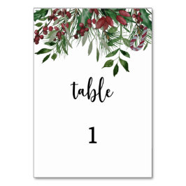 Tarjeta de mesa Evergreen