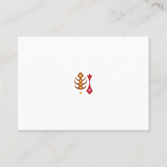 Tarjeta De Mesa excelente naranja rojo, cliparte rosa (Anverso)