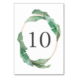 Tarjeta De Mesa Exuberante plátano tropical deja follaje