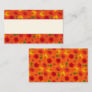 Tarjeta De Mesa Fall Foliage Foliage Flat Place Card