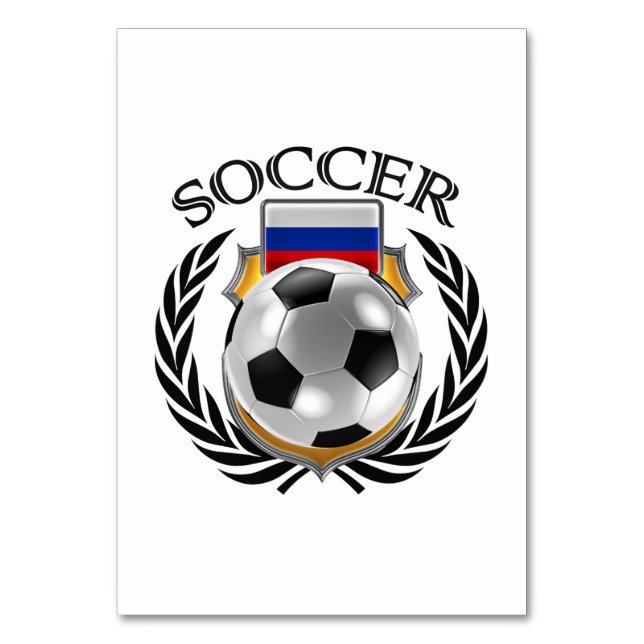 Tarjeta De Mesa Fanático Rusia Soccer 2016 (Reverso)