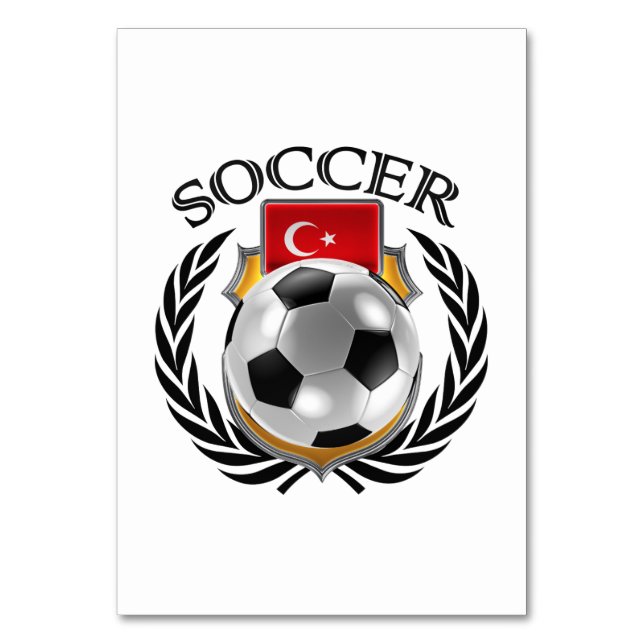 Tarjeta De Mesa Fanático Turquía 2016 (Reverso)