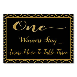 Tarjeta De Mesa Fancy Gold Bunco Table Card #1