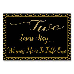 Tarjeta De Mesa Fancy Gold Bunco Table Card #2