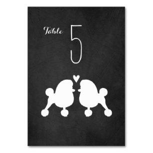 Tarjeta De Mesa Fancy Toy Poodles Boda Acogida Raza de Perro