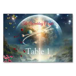 Tarjeta De Mesa Fantasía Reinos de la Escenario Mágica diseña tarj