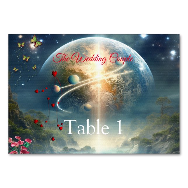 Tarjeta De Mesa Fantasía Reinos de la Escenario Mágica diseña tarj (Anverso)