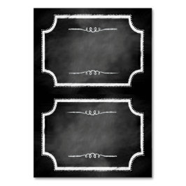 Tarjeta De Mesa Faux Chalkboard Tented Name Place Cards